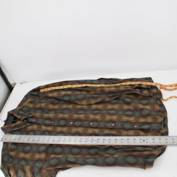 VTG Jhane barnes shirt Mens medium long sleeve woven fabric geometric pattern - Picture 6 of 10